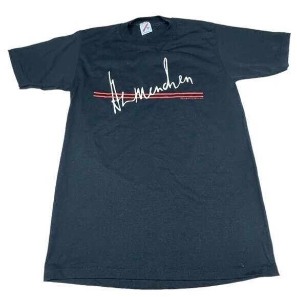 H.L. Henry Louis Mencken M Vintage Single Stitch T-Shirt Signature Author Retro - Picture 1 of 7